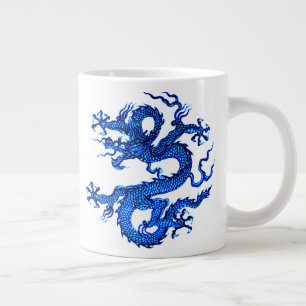 Chinese draak, Indigoblauw Extra Grote Beker