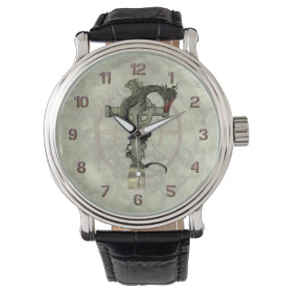 Chinese Draak & Keltische Kruis Horloge