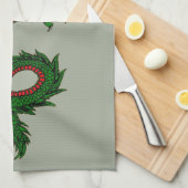 Chinese draak keukenhanddoek (Quarter Fold)