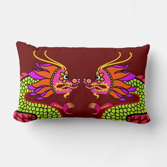 Chinese draak kussen (Voorkant)