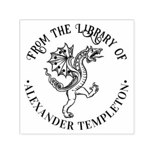 Chinese Draak Lang #5 Ronde Bibliotheek Boek Naam Zelfinktende Stempel