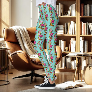 Chinese Draak Lotus Kersenbloesem Leggings