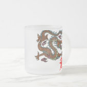 Chinese draak matglas koffiemok (Voorkant rechts)