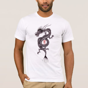 Chinese draak met symbool voor T-shirt voor man