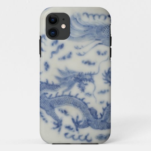  chinese draak monaco blue chinoiserie Case-Mate iPhone case (Achterkant)