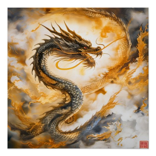 Chinese draak perfect poster (Voorkant)