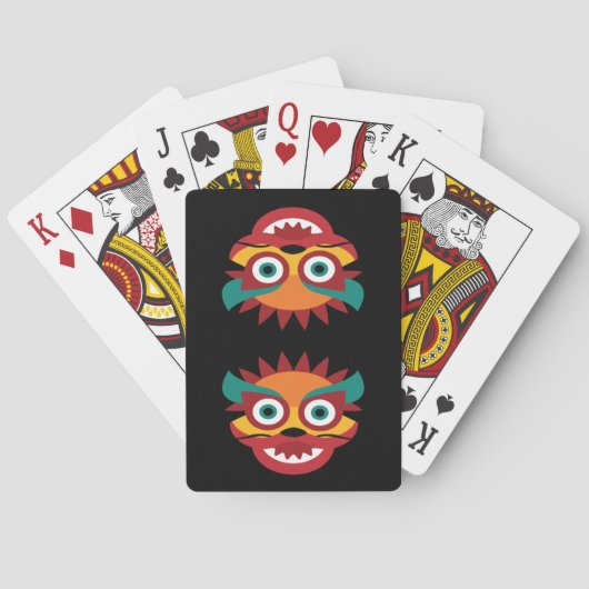Chinese draak pokerkaarten (Achterkant)
