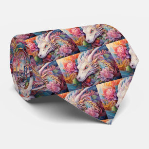 Chinese Draak Regenboog Patroon Stropdas