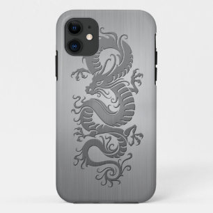 Chinese draak, roestvrij staaleffect iPhone 11 hoesje