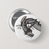 Chinese draak | ronde button 5,7 cm (Voorkant /achterkant)