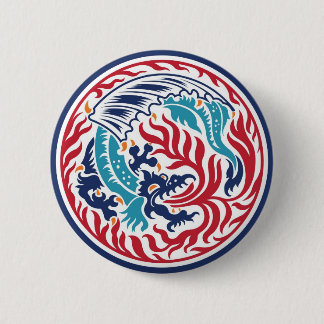 Chinese draak ronde button 5,7 cm