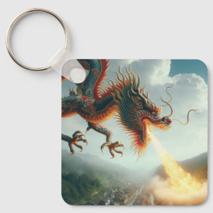 Chinese draak sleutelhanger