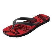 Chinese draak teenslippers (Schuin)