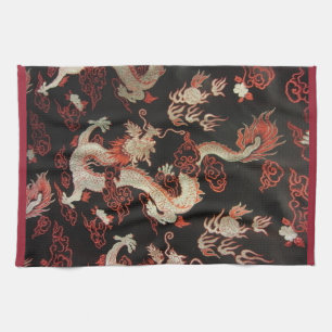 Chinese draak theedoek