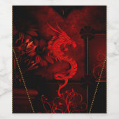 Chinese draak wijn etiket (Enkel label)