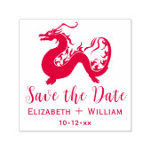 Chinese Dragon #2 Bruiloft Bewaar de datum Zelfinktende Stempel (Design)