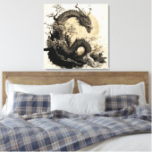 Chinese dragon 2 canvas afdruk (Insitu (Slaapkamer))