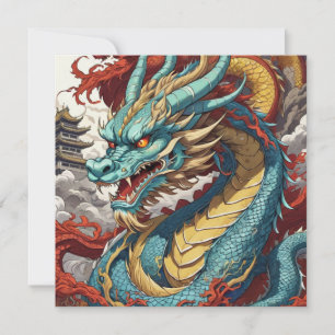 Chinese Dragon art kaart