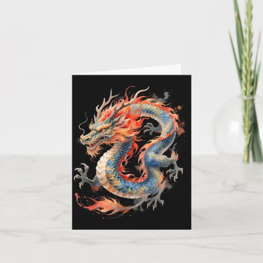 Chinese Dragon Asian Mythology Zodiac  Kaart (Voorkant)