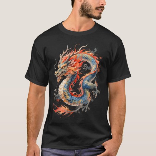 Chinese Dragon Asian Mythology Zodiac T-shirt (Voorkant)