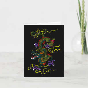Chinese Dragon Blank Note Cards Kaart