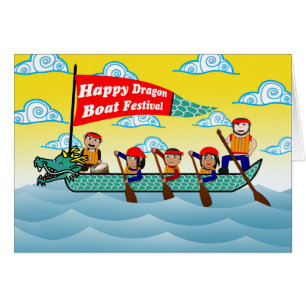 Chinese Dragon Boat Festival Bateau et équipage d'