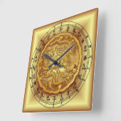 Chinese Dragon Clock ~ Dragon en Phoenix ~ Vierkante Klok (Hoek)
