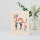 Chinese Dragon Dance Post Kaart (Staand voorkant)