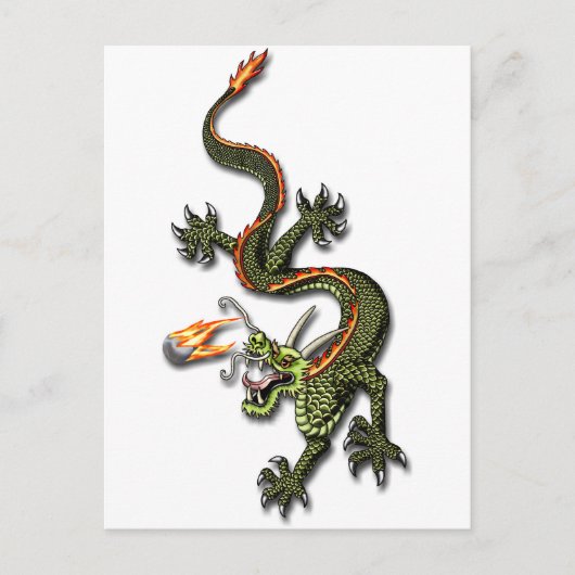 Chinese Dragon en Pearl Briefkaart (Voorkant)