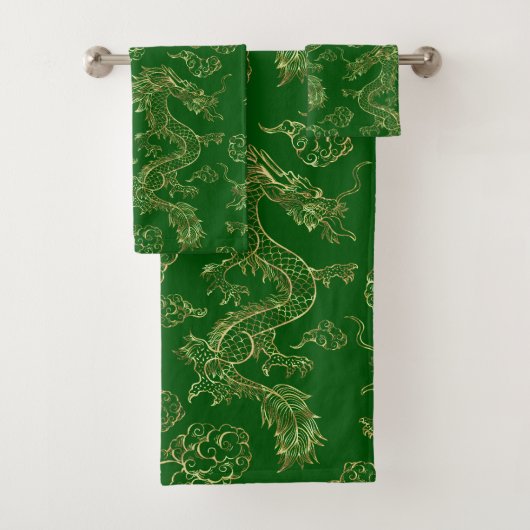 Chinese Dragon Gold and Dark Green (En situation)