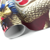 Chinese Dragon Illustratie Cadeaupapier (Rol Hoek)