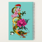 Chinese Dragon Lotus Chery Blossoms Notitieboek (Achterkant)