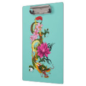Chinese Dragon Lotus Kersenbloesem Klembord (Links)