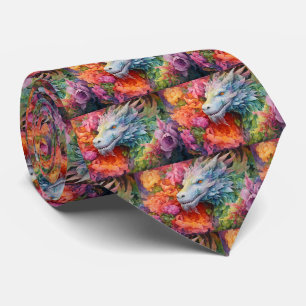 Chinese Draken Regenboog Patroon Stropdas