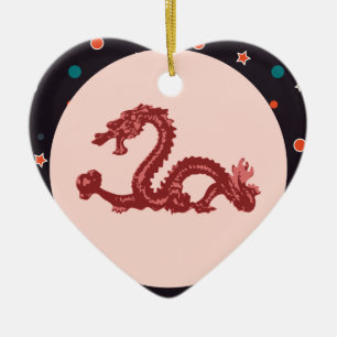 Chinese Draken Ster Patroon Fantasie Kunst Keramisch Ornament