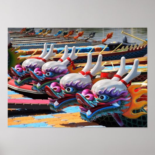 Chinese drakenboten in Taiwan Poster (Voorkant)
