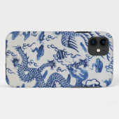 chinese drakenchinoiserie monaco blauw Case-Mate iPhone case (Achterkant (horizontaal))