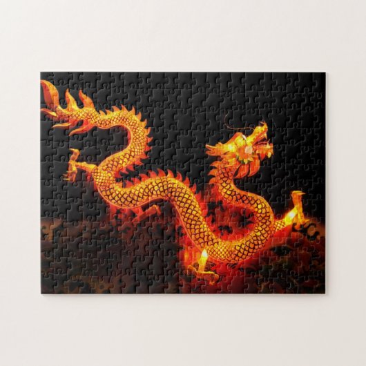 Chinese drakenlantaarn legpuzzel (Horizontaal)