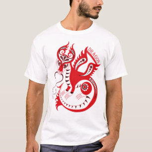 Chinese drakentekening t-shirt