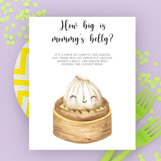 Chinese dumpling - hoe groot is mama's buik spel poster
