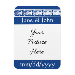Chinese elegantie in Blue Save-the-Date Magnet Magneet
