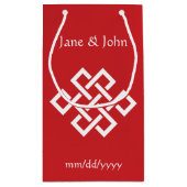 Chinese Elegantie in Cherry Gift Bag Klein Cadeauzakje (Achterkant)