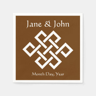 Chinese elegantie in Chocolade Napkins Servet