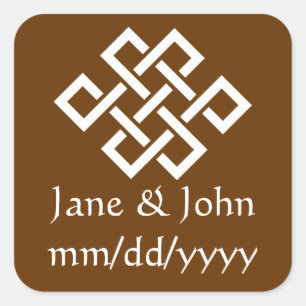 Chinese elegantie in chocoladesticker vierkante sticker