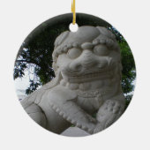 Chinese foo Dog Keramisch Ornament (Achterkant)