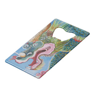Chinese foo Dog/Lion Guardian Mural Kredietkaart Flessenopener