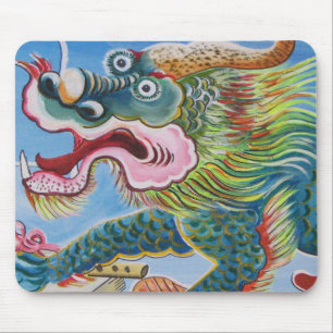 Chinese foo Dog/Lion Guardian Mural Muismat
