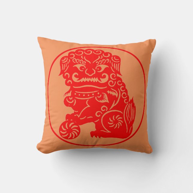 "Chinese Fu Foo Dog" Kussen (Voorkant)