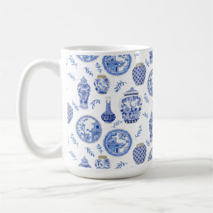 Chinese Ginger Jars Blue en White Floral Koffiemok