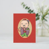 Chinese god van de gezondheid briefkaart (Staand voorkant)